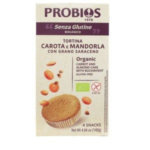 Probios tortino carota e mandorla 4 sacchetti x 35 g