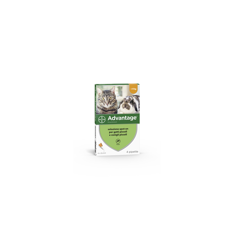 Advantage 40 mg soluzione spot-on per gatti piccoli e conigli piccoli