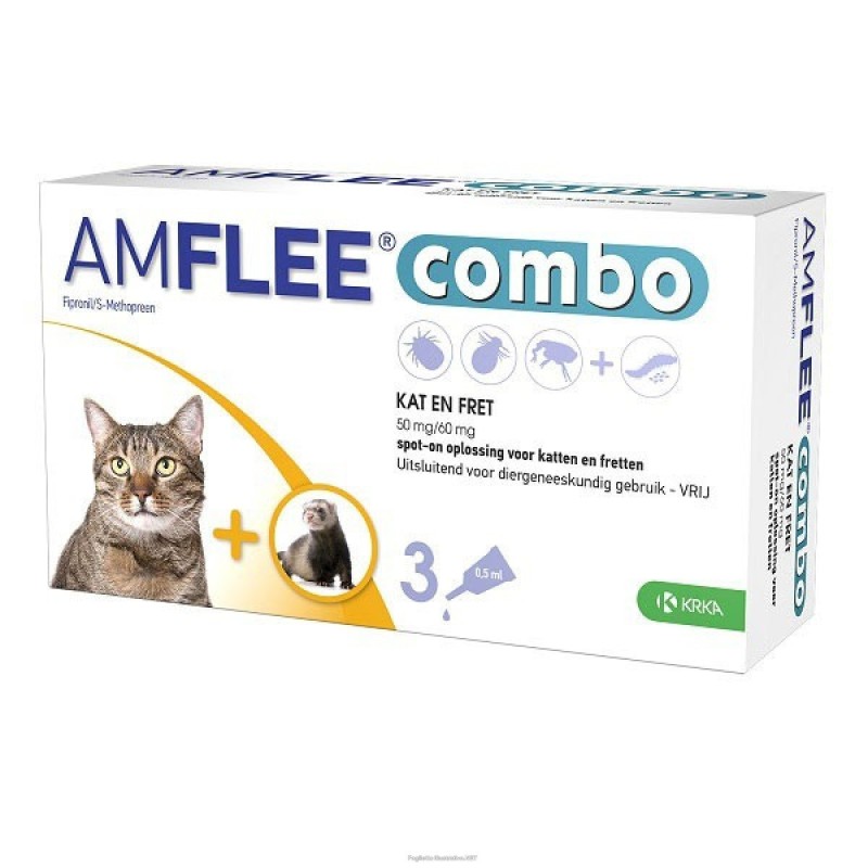 Amflee combo 50 mg/60 mg soluzione spot-on per gatti e furetti