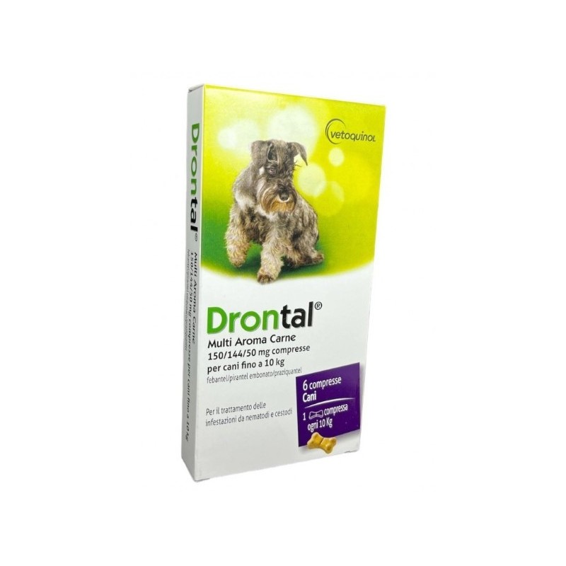 Drontal multi aroma carne 150/144/50 mg compresse per cani fino a 10 kg