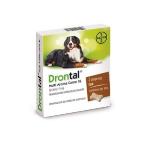 Drontal multi aroma carne xl 525/504/175 mg compresse per cani