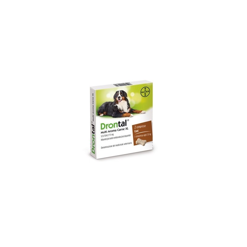 Drontal multi aroma carne xl 525/504/175 mg compresse per cani