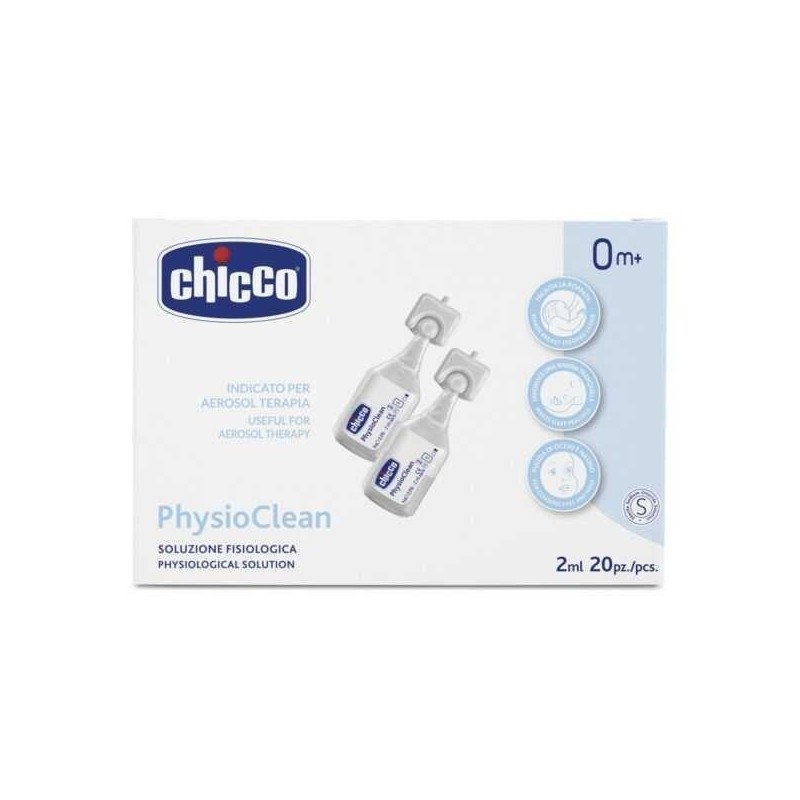 Soluzione salina isotonica physioclean 20 pezzi da 2 ml Soluzione salina isotonica physioclean 20 pezzi da 2 ml