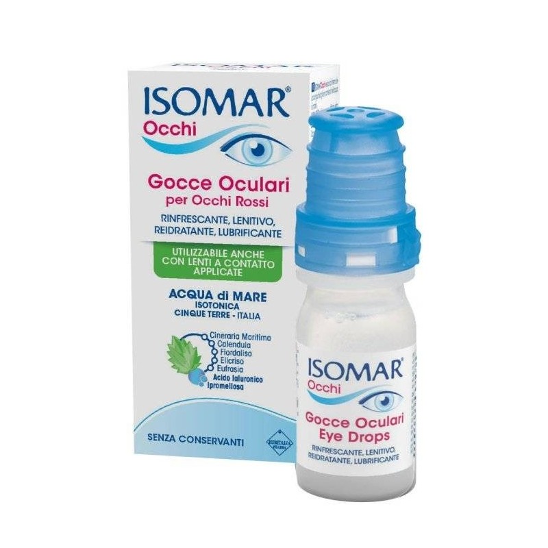 Isomar occhi rossi gocce oculari acido ialuronico 0,20% 10 ml