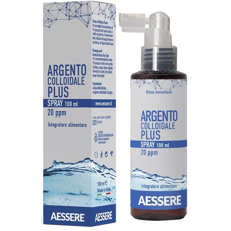 Argento colloidale plus 20ppm spray 100 ml Argento colloidale plus 20ppm spray 100 ml
