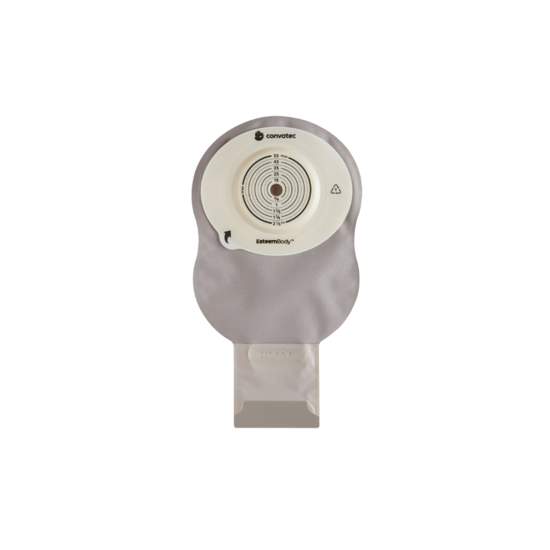 Sacca ileostomia esteem body fondo aperto 7 mm opaco ritagliabile 10-55 mm 10 pezzi