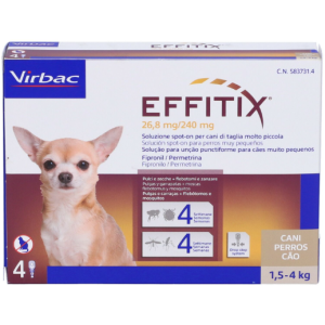 Effitix 26.8 mg/240 mg soluzione spot-on per cani di taglia molto piccola