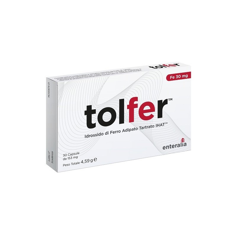 Tolfer ihat idrossido ferro adipato tartrato nano 30 capsule Tolfer ihat idrossido ferro adipato tartrato nano 30 capsule