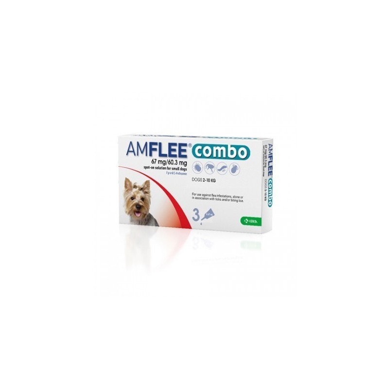 Amflee combo 67 mg/60,3 mg soluzione spot-on per cani di taglia piccola