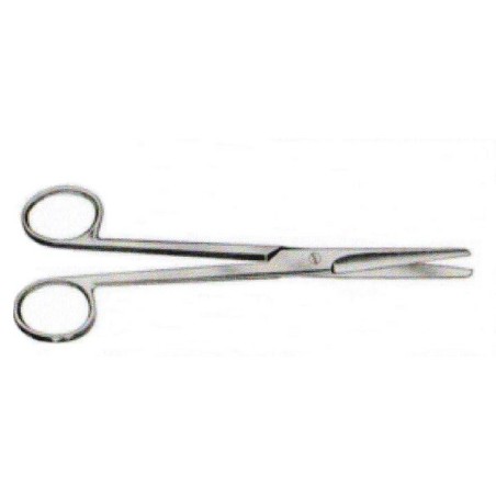 Forbice retta punte smusse in acciaio per chirurgia 11,5cm monouso
