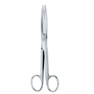 Forbice retta punte appuntite in acciaio per chirurgia 14 cmmonouso