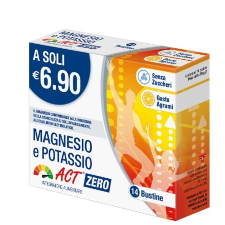 Magnesio e potassio act zero 14 bustine Magnesio e potassio act zero 14 bustine