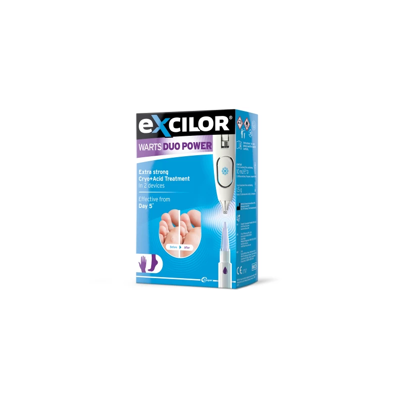 Excilor warts duo power penna cryo 10 ml + penna acid 1,5 g