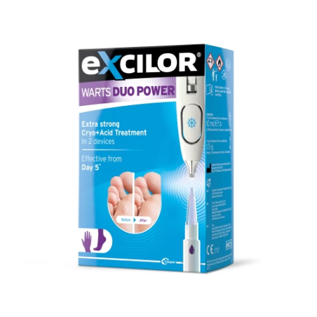Excilor warts duo power penna cryo 10 ml + penna acid 1,5 g