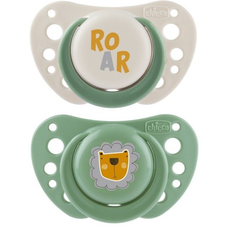 Chicco succhietti air verde silicone 2-6 mesi 2 pezzi