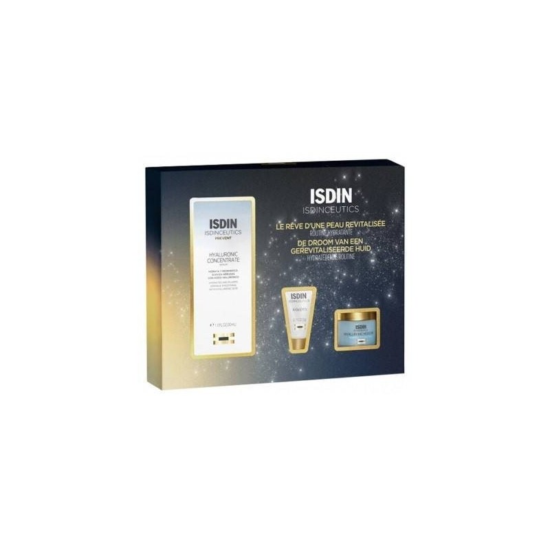 Isdinceutics pack rutina hidr navidad 2023 1 siero 30 ml + 1contorno occhi 3 ml + 1 crema 8 ml