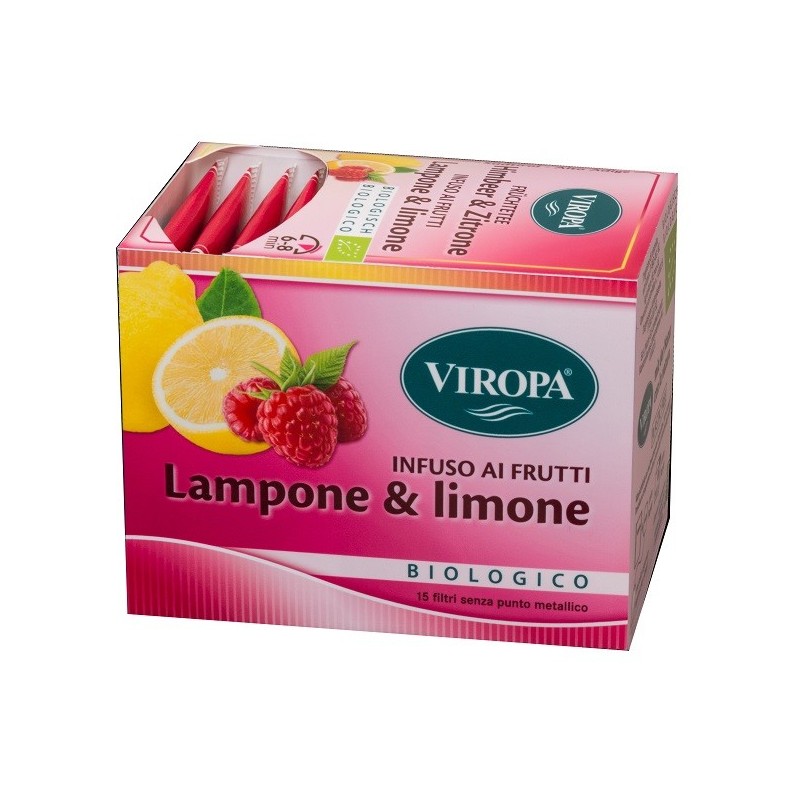 Viropa infuso lampone & limone bio 15 bustine da 2,7 g Viropa infuso lampone & limone bio 15 bustine da 2,7 g