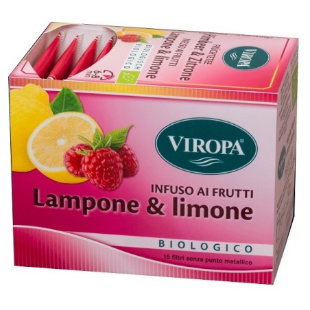 Viropa infuso lampone & limone bio 15 bustine da 2,7 g Viropa infuso lampone & limone bio 15 bustine da 2,7 g