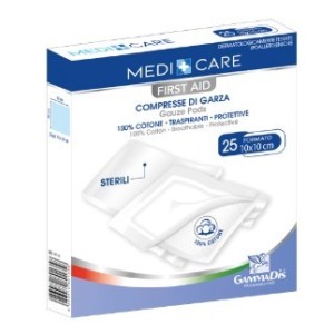 Garza cotone 10x10 cm 25 pezzi