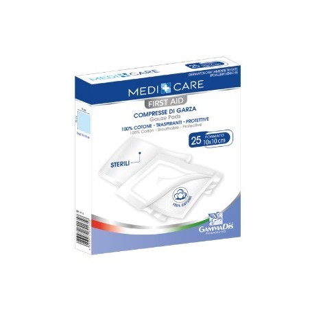 Garza cotone 10x10 cm 25 pezzi