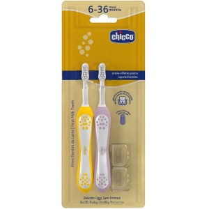 Chicco spazzolino 6-36 mesi doppio rosa-giallo