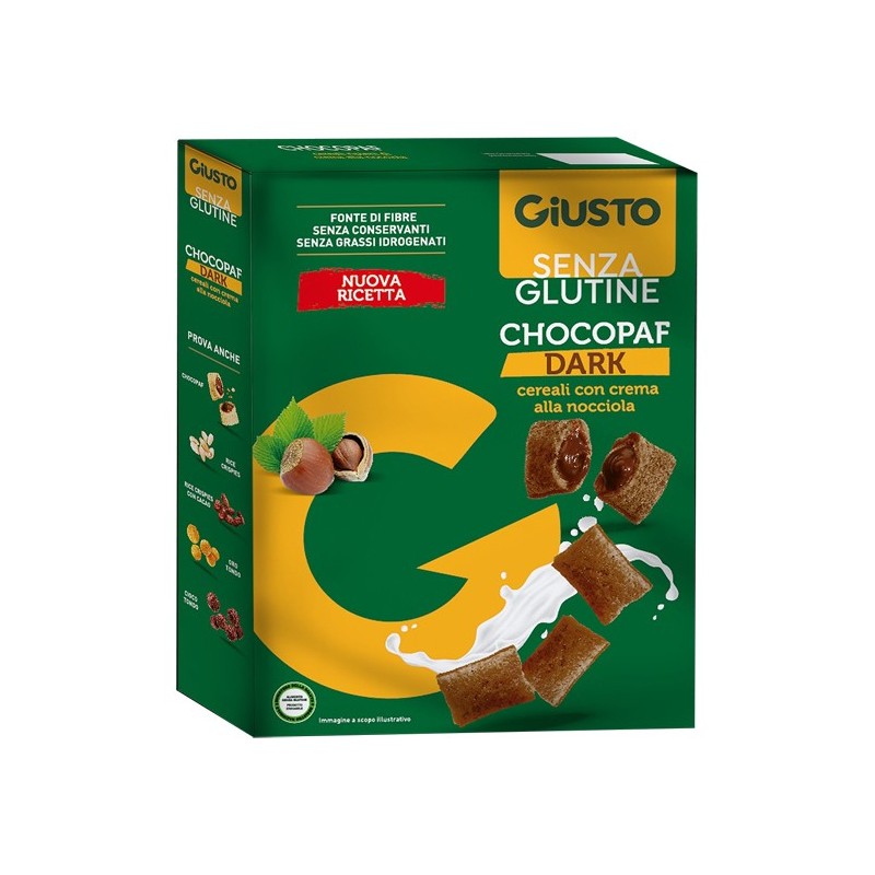 Giusto senza glutine chocopaf dark 250 g