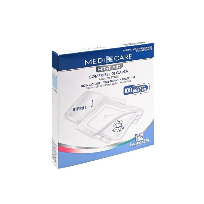 Garza cotone 10x10 cm 100 pezzi