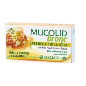Mucolid bronc miele & propoli 24 caramelle