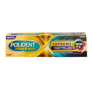 Polident power max supreme tutto in 1 crema adesiva protesi40 g