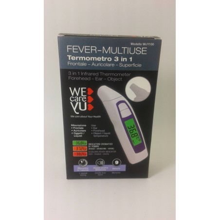 Termometro fronte orecchio oggetti wecareyu fever multiuse 1pezzo