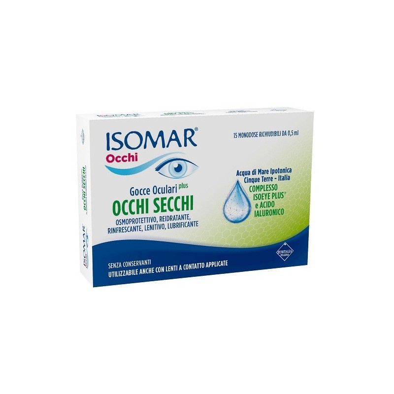 Isomar occhi secchi plus gocce oculari acido ialuronico 0,20% 15 flaconcini