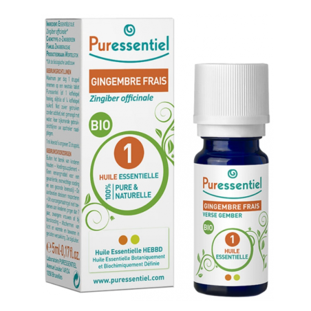 Puressentiel zenzero fresco olio essenziale bio 5 ml Puressentiel zenzero fresco olio essenziale bio 5 ml
