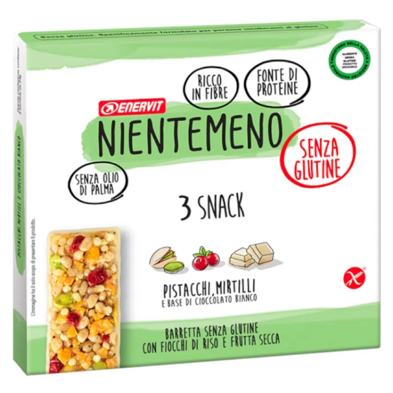 Nientemeno barretta pistacchi e mirtilli astuccio 3 x 23 g