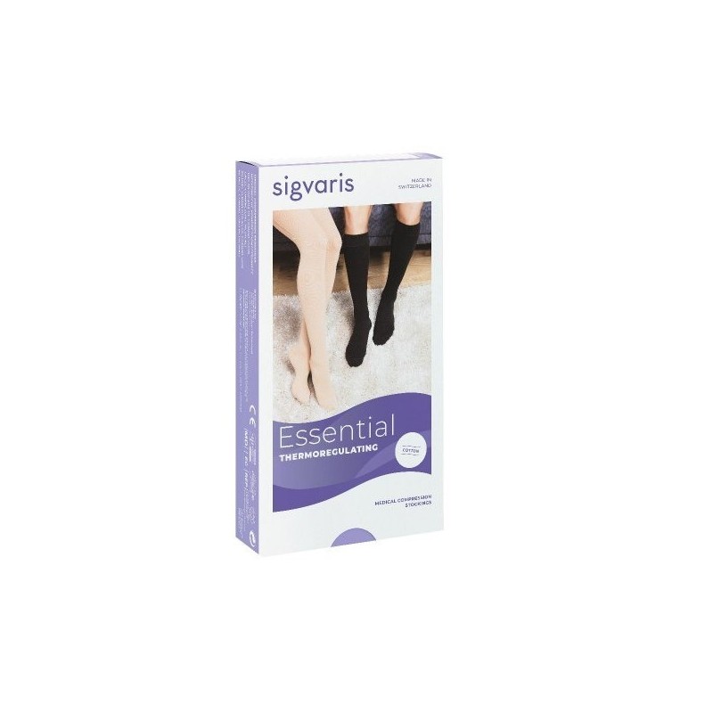 Sigvaris cotton ccl2 calza coscia autoreggente sensinova nature normal punta aperta xs