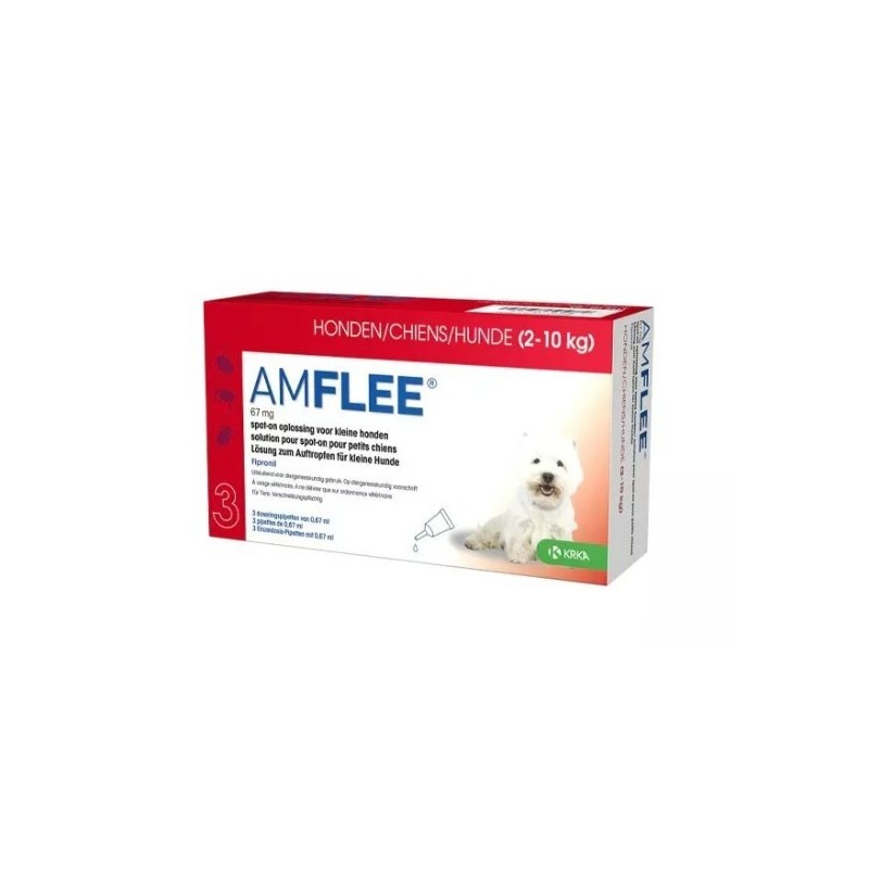 Amflee 67 mg soluzione spot-on per cani di taglia piccola