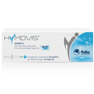 Siringa intra-articolare preriempita hymovis hyadd4 esadecillamide acido ialuronico 24mg/3ml 2 pezzi da 3 ml non sterilizzato a 