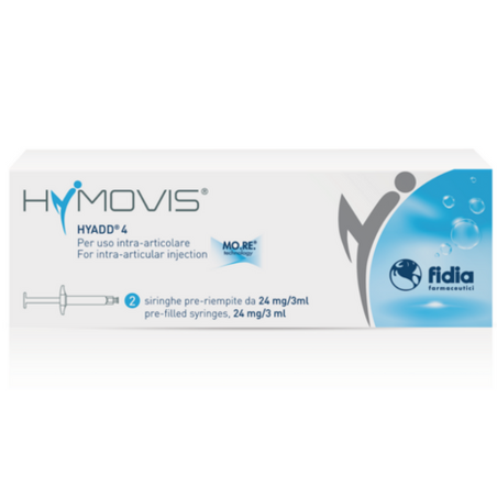 Siringa intra-articolare preriempita hymovis hyadd4 esadecillamide acido ialuronico 24mg/3ml 2 pezzi da 3 ml non sterilizzato a 