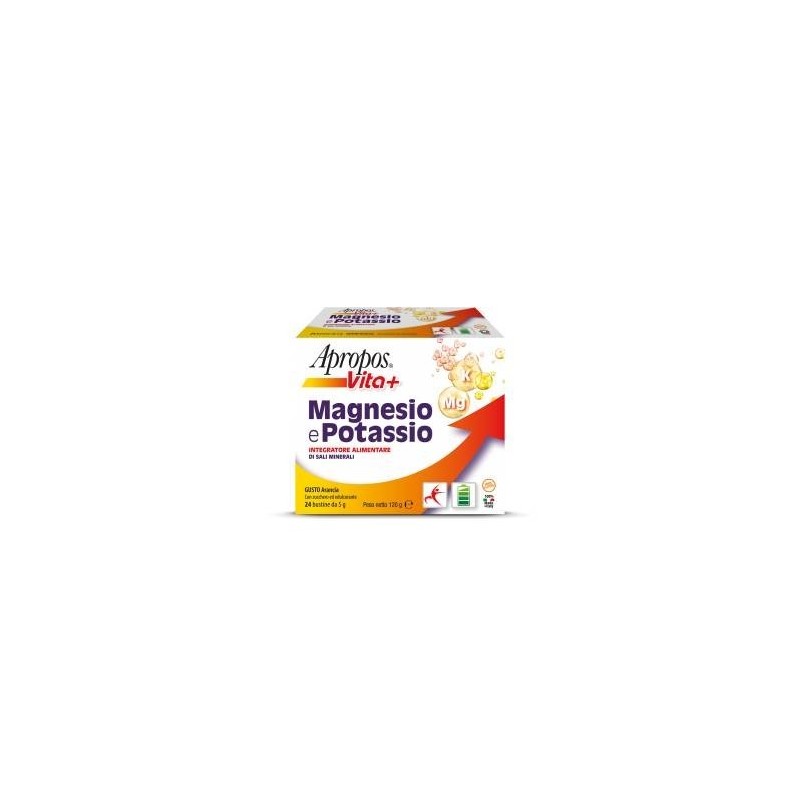 Apropos magnesio potassio 24 bustine da 5 g gusto arancia