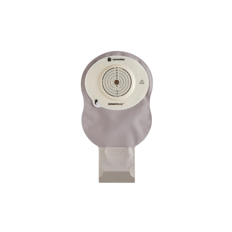 Sacca ileostomia esteem body fondo aperto 4 mm trasparente ritagliabile 10-55 mm 10 pezzi