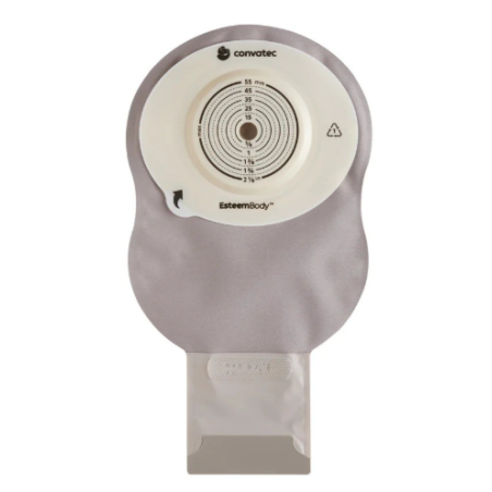 Sacca ileostomia esteem body fondo aperto 4 mm trasparente ritagliabile 10-55 mm 10 pezzi