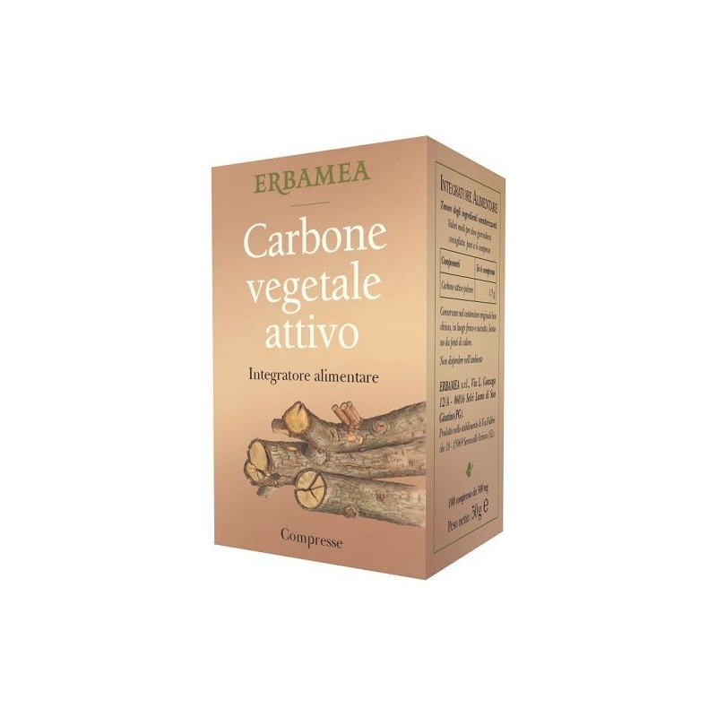 Carbone vegetale attivo 100 capsule