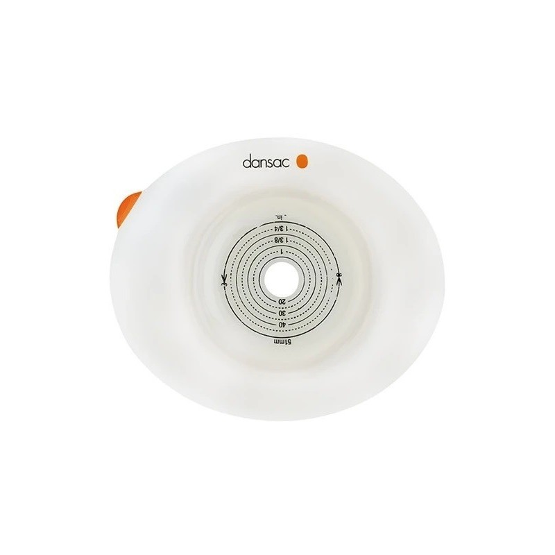 Placca per stomia addominale dansac novalife tre 2 placca convessa soft 15-38 mm flangia 55 mm ritagliabile 5 pezzi