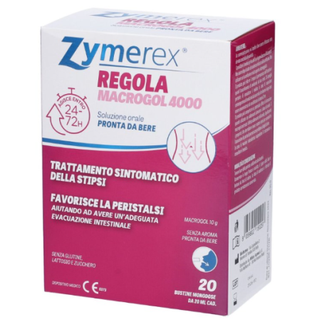 Zymerex regola macrogol 4000 20 bustine da 20 ml