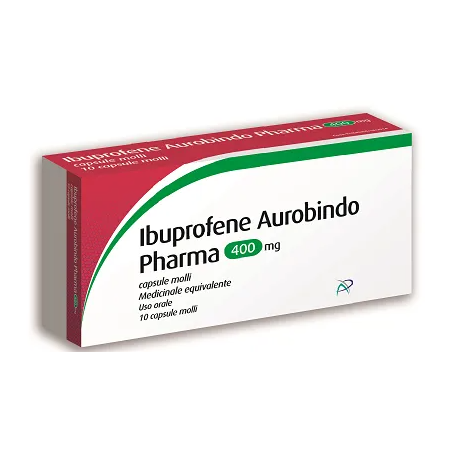 Ibuprofene aurobindo 10 capsule molli 400 mg