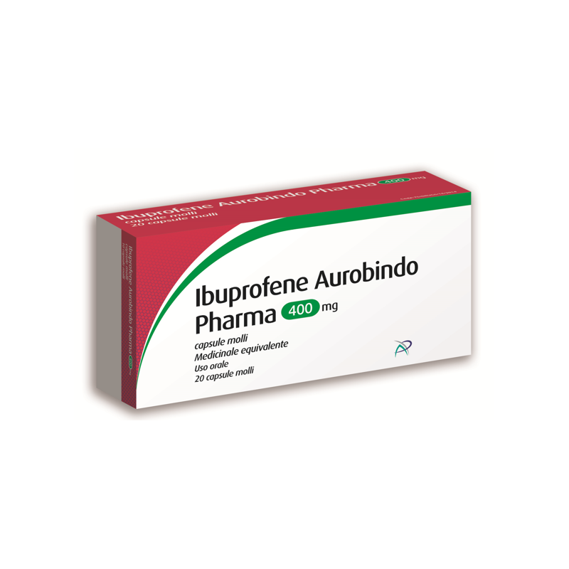 Ibuprofene aurobindo 20 capsule molli 400 mg
