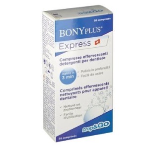 Bonyplus express detergente per protesi dentaria 56 compresse
