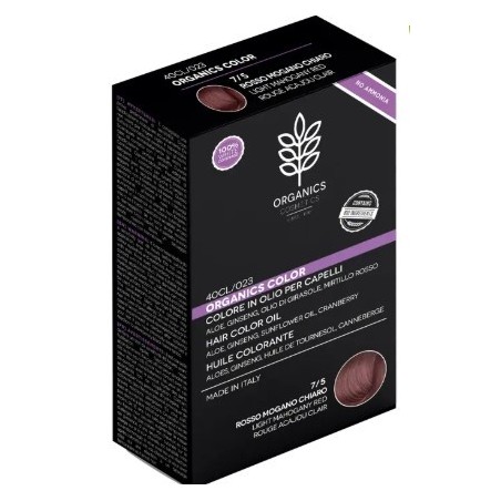 Organics pharm organic color 7/5 rosso mogano chiaro