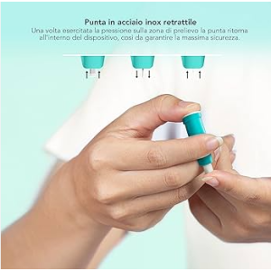 Lancetta pungidito monouso diaself 100 pezzi con sistema disicurezza
