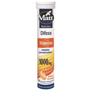 Matt benessere difesa vitamina c 20 compresse effervescentigusto arancia