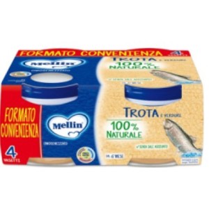 Mellin omogeneizzato di trota e verdure 4 x 80 g